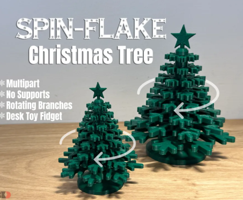 Árbol Spin-Flake con ramas giratorias - Fidget toy navideño
