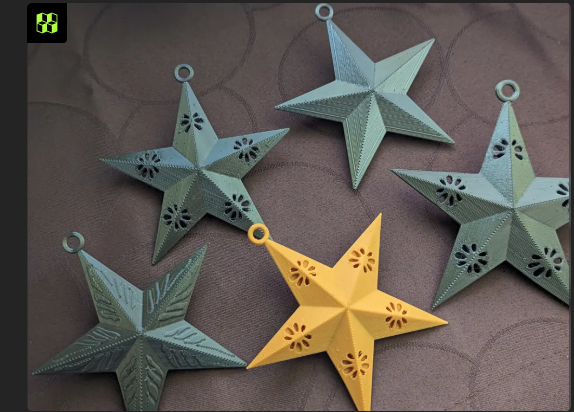 Estrellas ornamentales colgantes con diseños calados